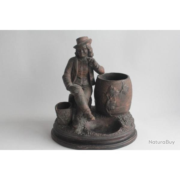 C�ramique n�cessaire de fumeur sign�e HB 129