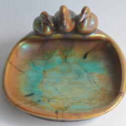Cendrier porcelaine canard Zsolnay Pecs Hongrie