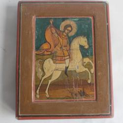 Icône orthodoxe Saint Georges terrassant le dragon