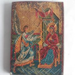 Icône orthodoxe peinte Annonciation Marie ange Gabriel
