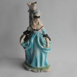 Bouteille céramique Femme masquée robe bal