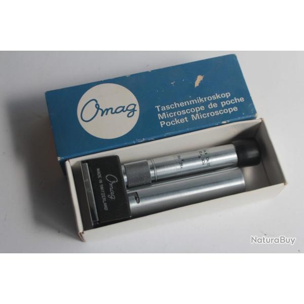 Ancien petit microscope de poche Omag Type 50