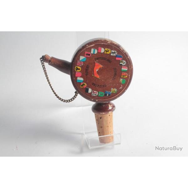 Bouchon � syst�me bo�te � musique bois Art Populaire Suisse
