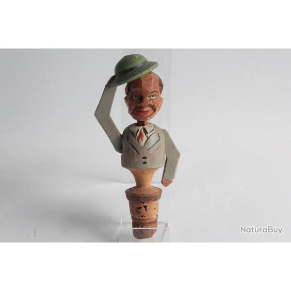 Bouchon  systme bois sculpt Art Populaire