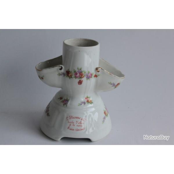 Moutardier Sonnette de table porcelaine Justin Giraud