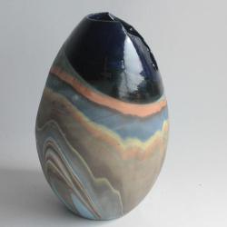 Vase c&eacute;ramique &eacute;maill&eacute;e Sol&agrave; Espagne 1970