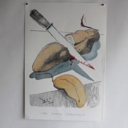 SALVADOR DALI Lithographie concombre coupé Giacomo Casanova