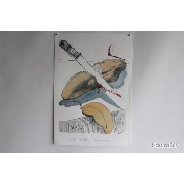 SALVADOR DALI Lithographie concombre coup� Giacomo Casanova
