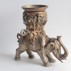 Brûle parfum Lampe à huile orientaliste bronze Éléphant XIXe siècle