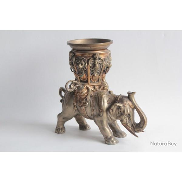 Br�le parfum Lampe � huile orientaliste bronze �l�phant XIXe si�cle