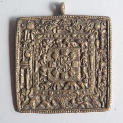 Ancienne amulette bouddhiste Srid-Pa Ho Tibet