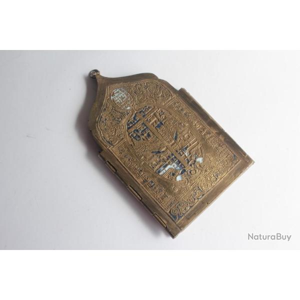 Icne quadriptyque bronze maill 12 Grandes ftes Russie XIXe sicle