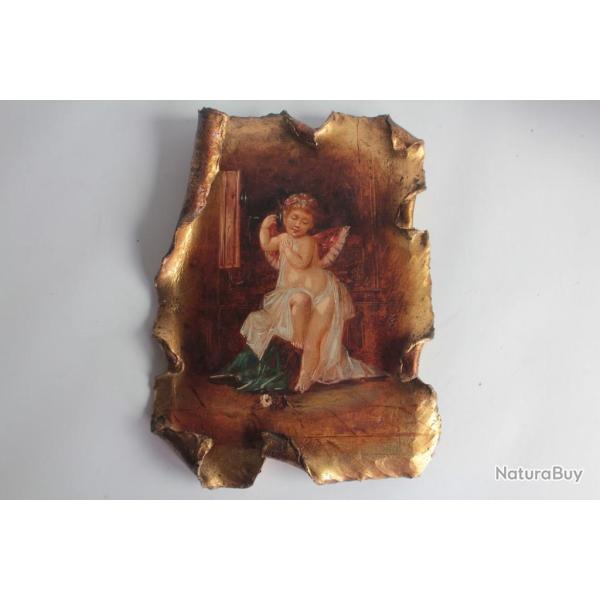 Peinture terre cuite angelot tlphone Napolon III Pr. Goldscheider