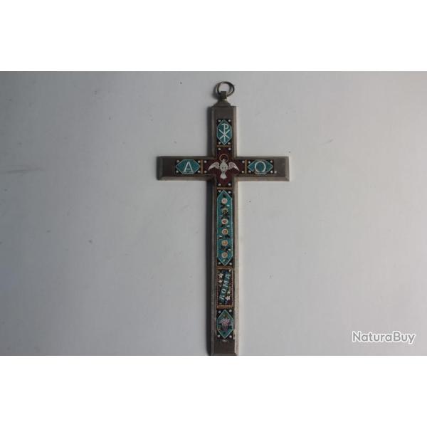 Ancienne Croix micro-mosaque Rome Italie