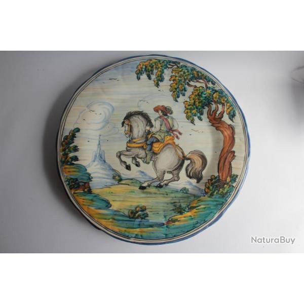 Assiette c�ramique Cavalier Talvera Espagne