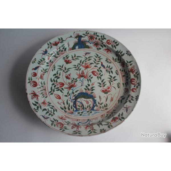 Plat faence Delft XVIIIe sicle