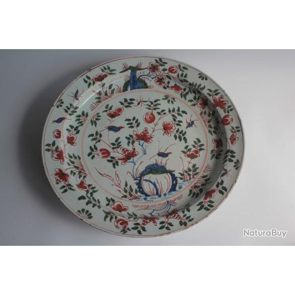 Plat faence Delft XVIIIe sicle