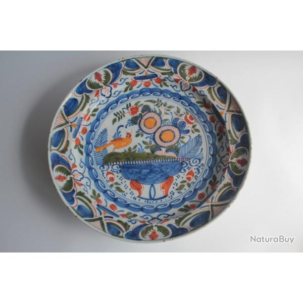 Plat faence Delft XVIIIe sicle