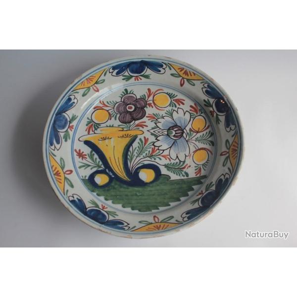 Plat faence Delft XVIIIe sicle