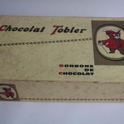 Boîte chocolat cacao Tobler carton papier lithographiée 1950