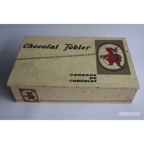 Bote chocolat cacao Tobler carton papier lithographie 1950