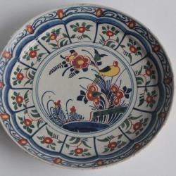 Assiette faïence Delft XVIIIe siècle