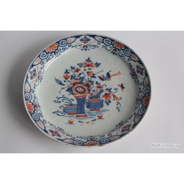 Assiette faence Delft XVIIIe sicle