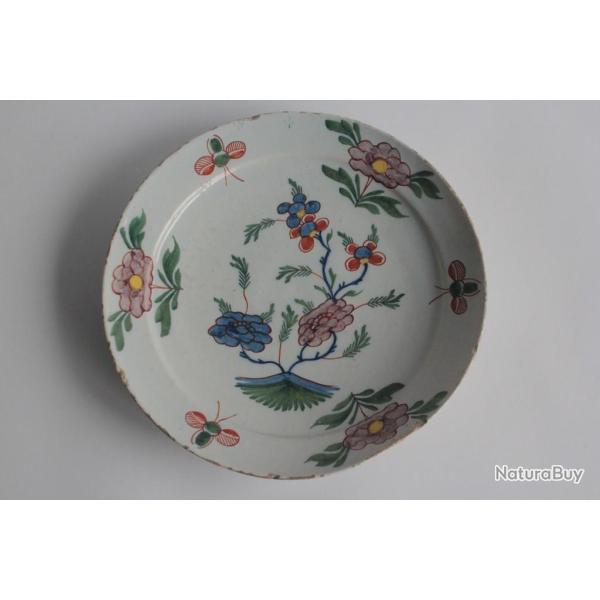 Assiette faence Delft XVIIIe sicle