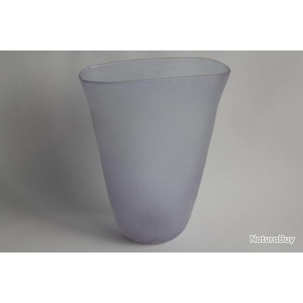 Vase verre souffl� givr� Murano Scavo