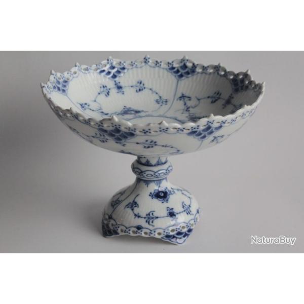 Coupe sur pied porcelaine Bleu cannel Royal Copenhague Danemark