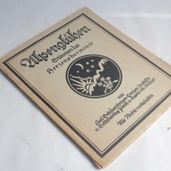 Livre Alpengluhen Stimmen der herzenharmonie 1920 avec illustration