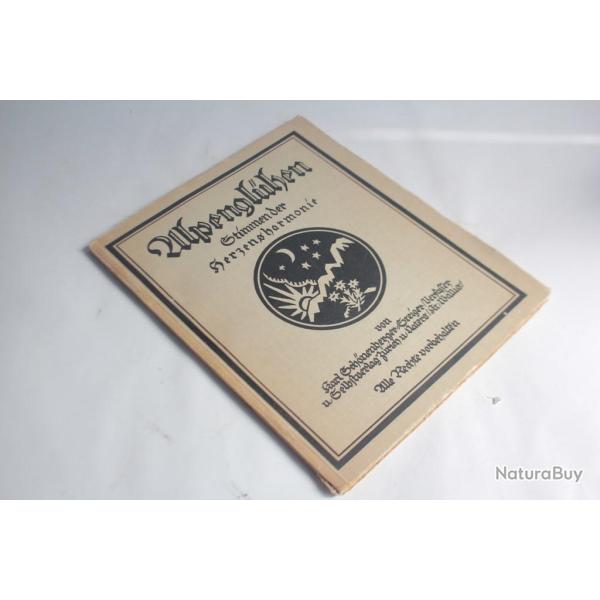 Livre Alpengluhen Stimmen der herzenharmonie 1920 avec illustration