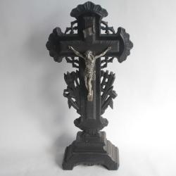 Christ sur croix bois sculpté Napoléon III