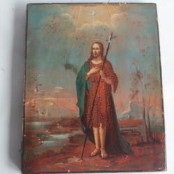 Icône orthodoxe russe Saint Jean-Baptiste XIXe siècle