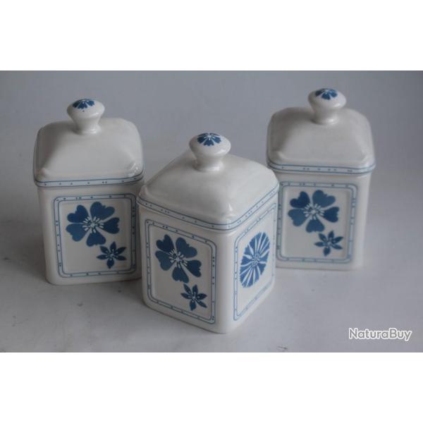 VILLEROY & BOCH 3 Pots porcelaine 12 cm FarmhouseTouch Blueflowers