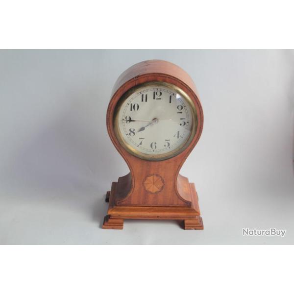 Pendulette de chemine bois marqueterie Art dco