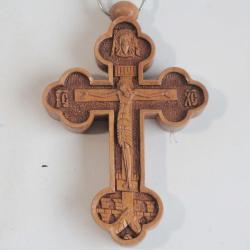 Croix orthodoxe bois sculpté