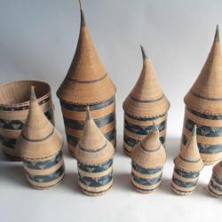 Paniers gigognes Tutsi Rwanda Burundi vannerie Afrique