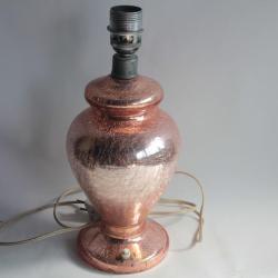 Pied de lampe Art déco verre mercurisé craquelé