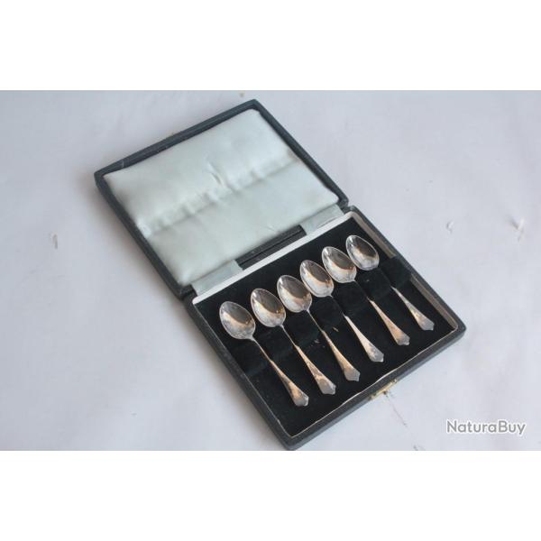 Six petites cuillres  moka argent anglais Robert Fead Mosley & Co