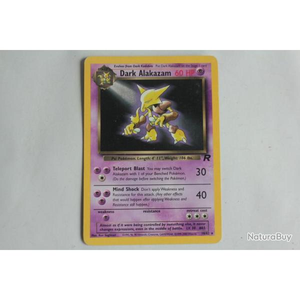 Carte Pok�mon Dark Alakazam 18/82 �dition originale anglaise