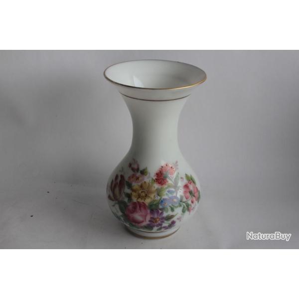 Vase opaline Fleurs peint main Napol�on III