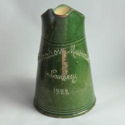 Pichet terre vernissée Fédération musicale Landecy 1922 Suisse