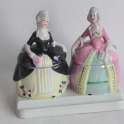 Encrier porcelaine figuratif aux marquises