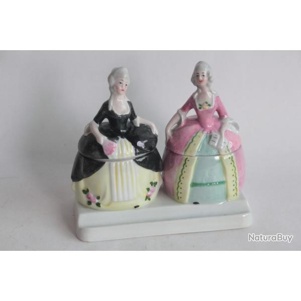 Encrier porcelaine figuratif aux marquises