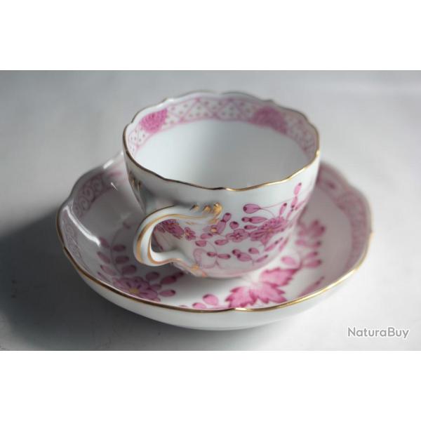 MEISSEN Tasse  caf porcelaine Indian Flowers XIXe sicle