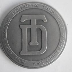 Miroir de poche publicitaire acier inoxydable Fagersta Suisse