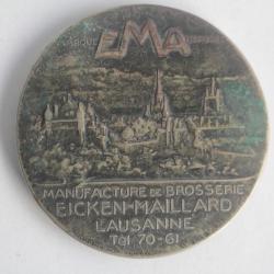 Miroir de poche publicitaire Manufacture de Brosserie Lausanne Suisse