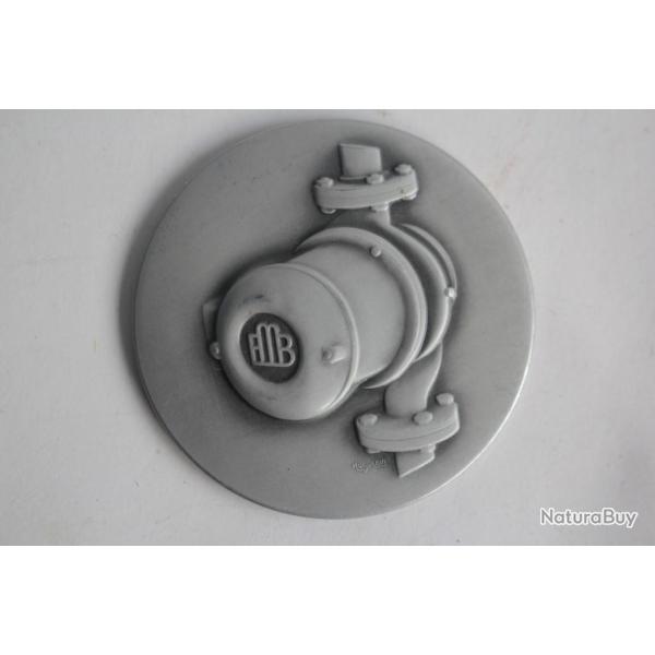 Miroir de poche publicitaire Industrie mcanique Huguenin Suisse