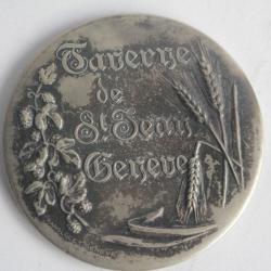 Miroir de poche publicitaire Taverne de St Jean Genève Suisse Vignes